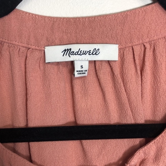 Madewell Lace Up Peasant Top Dusty‎ Rose Size Small - Picture 5 of 9